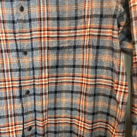 Johnston & Murphy Large Flannel Button Down Shirt Plaid Soft Cotton Long Sleeves - Picture 4 of 9